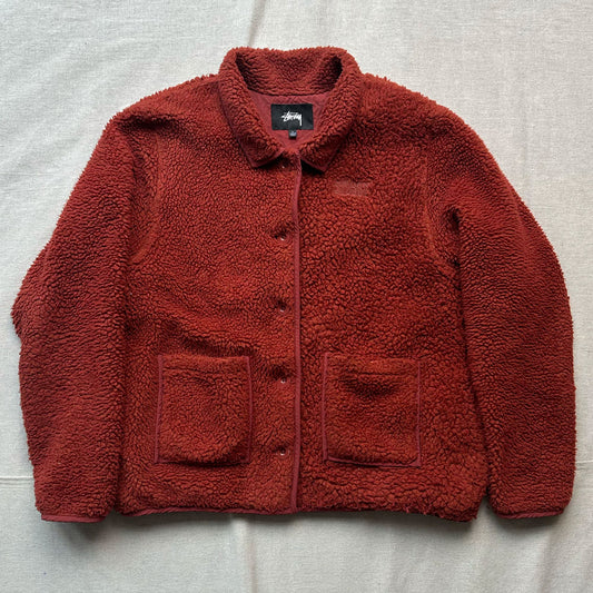 Stussy Button Up Fleece - Size L