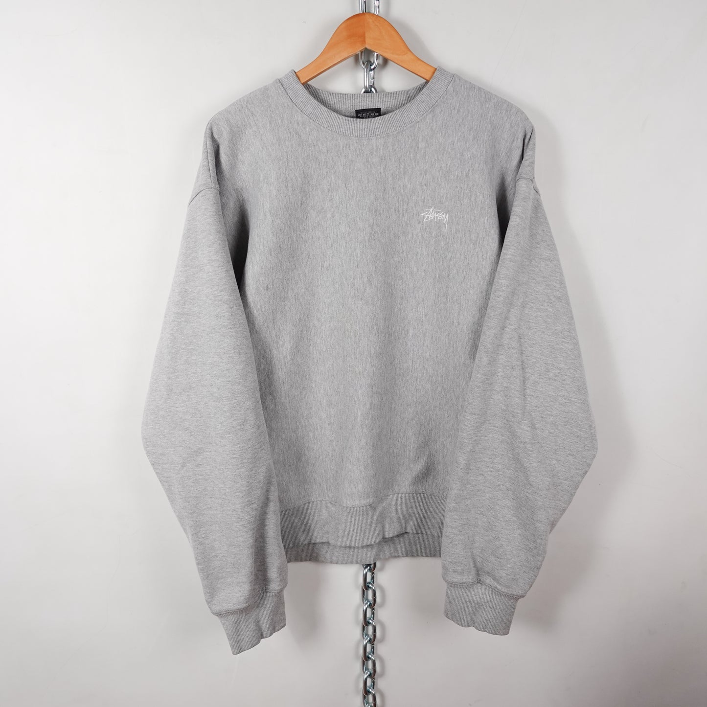Stussy Grey Crewneck - Size XL Front Photo