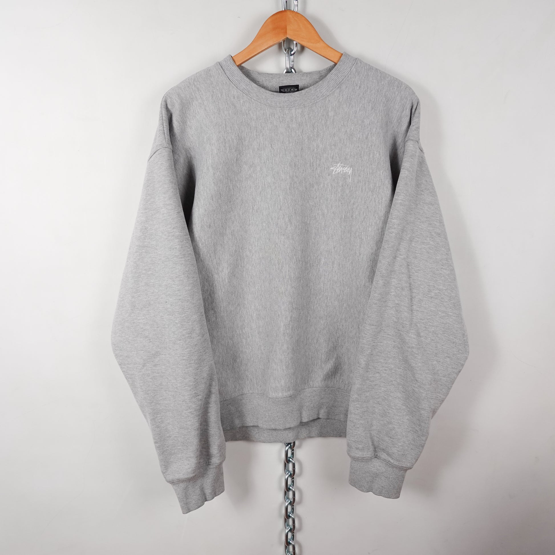 Stussy Grey Crewneck - Size XL Front Photo