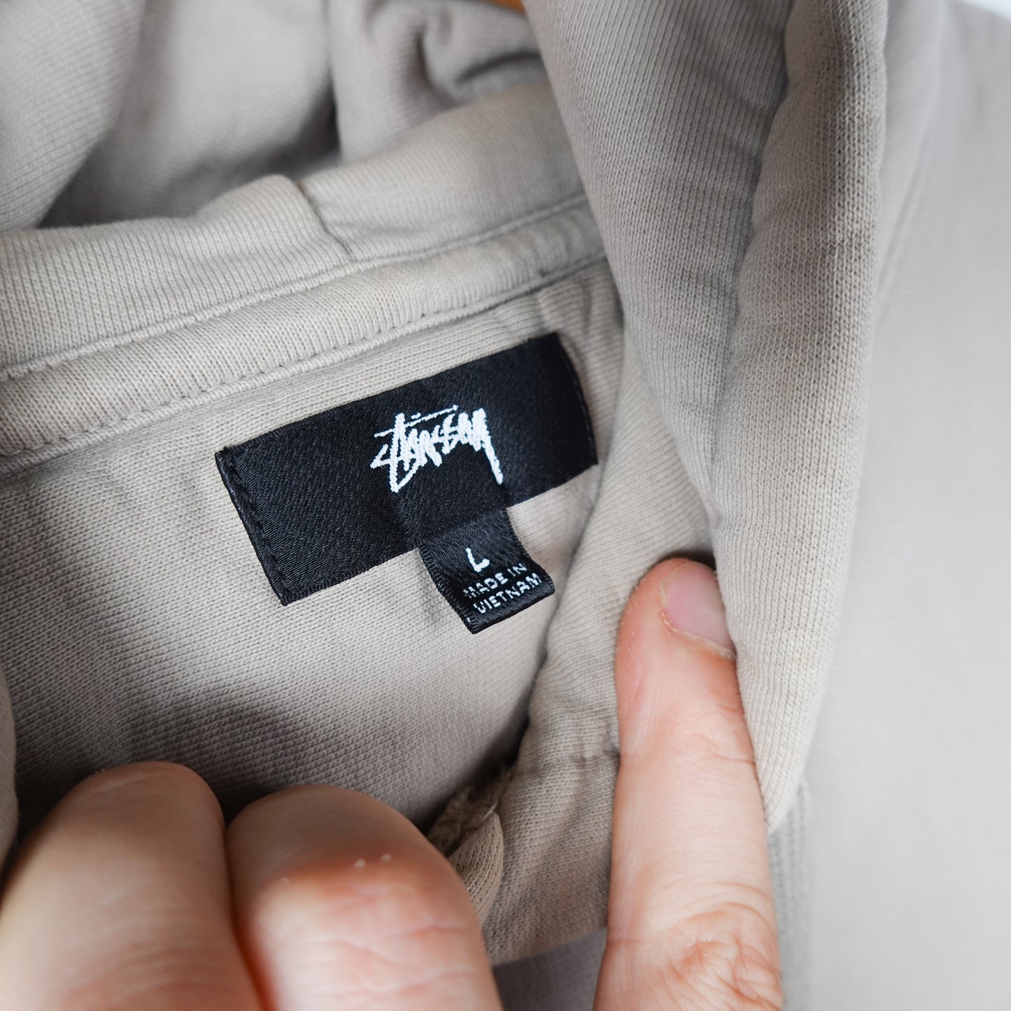Stussy Beige Hoodie - Size L
