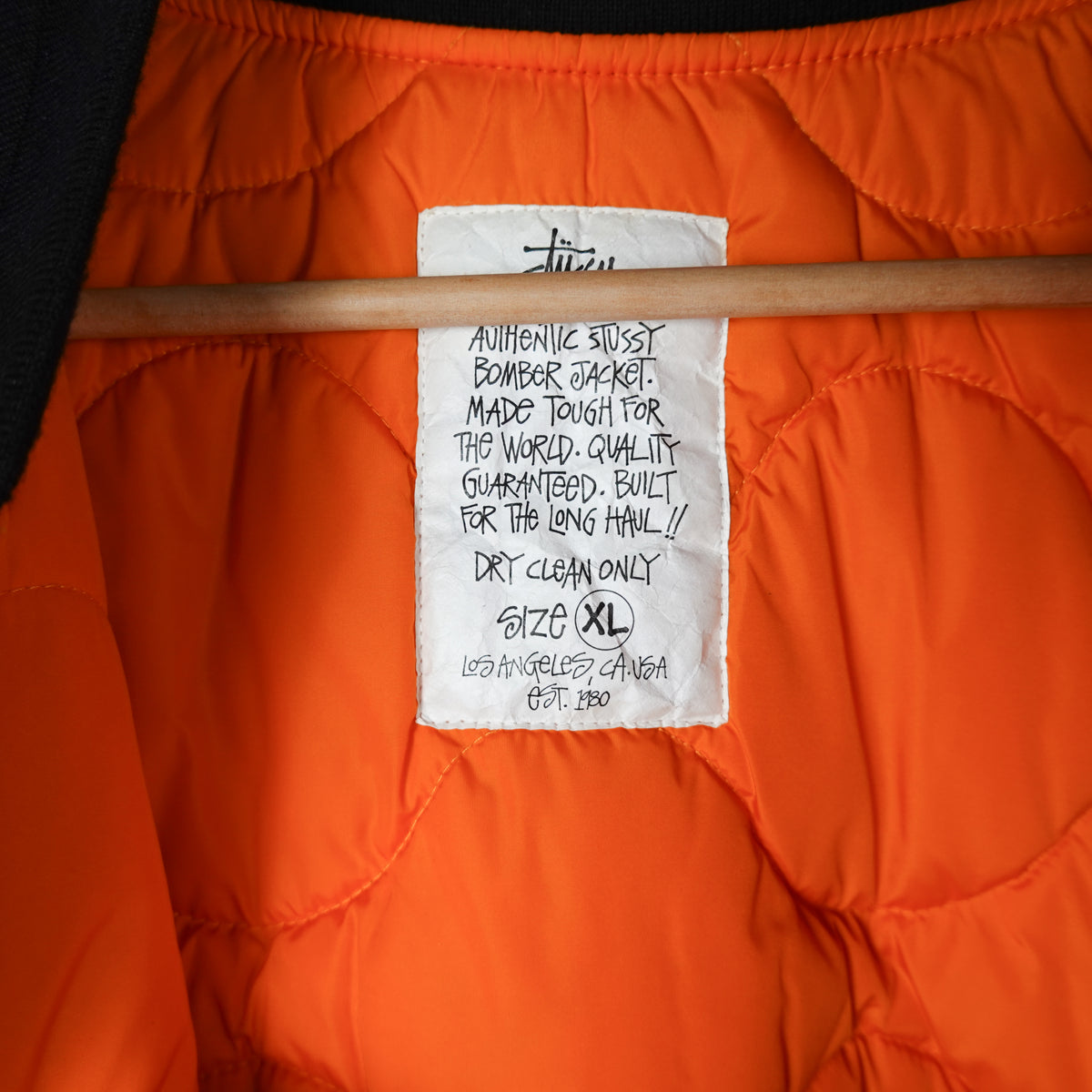 Stussy Long Haul Bomber Jacket - Size XL