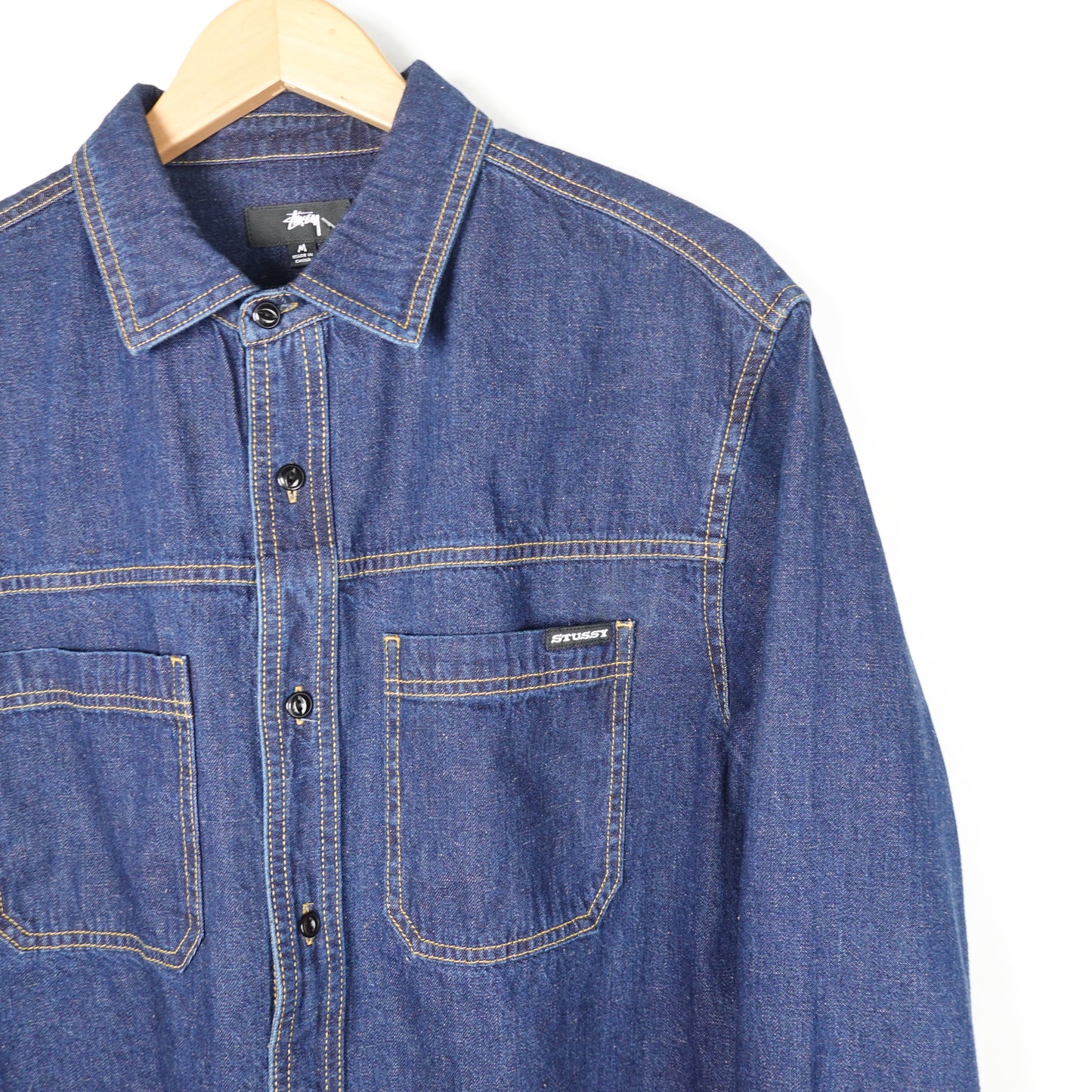 Stussy Kaihara Denim Button Up - Size M
