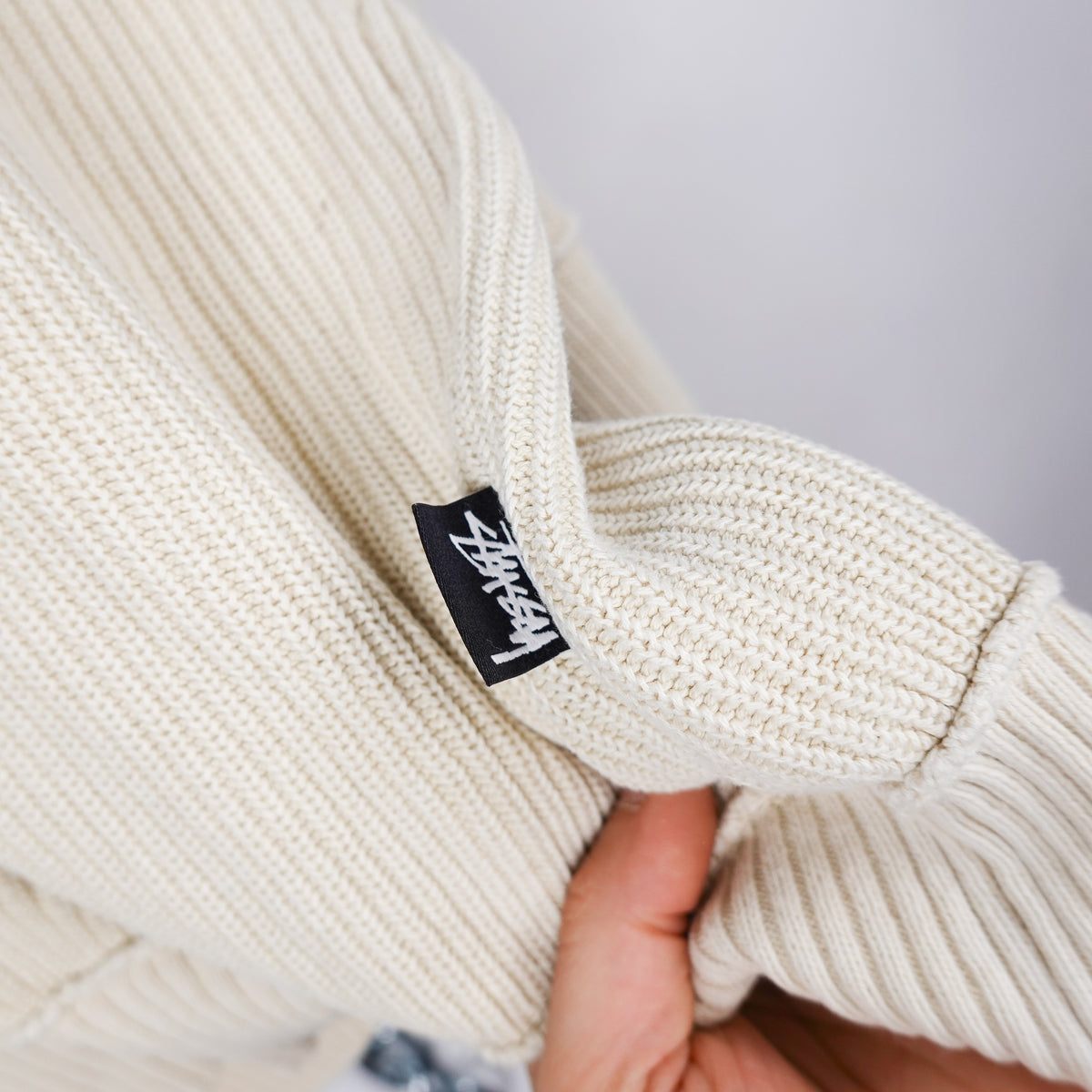 Stussy Ribbed Knit Sweater - Size M