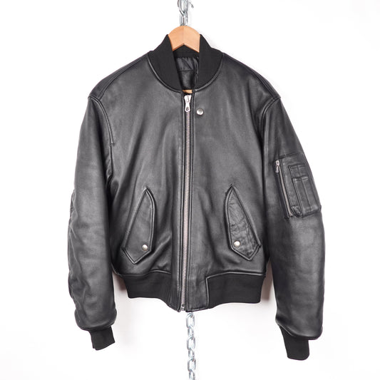 Stussy Leather Built Bomber - Size S