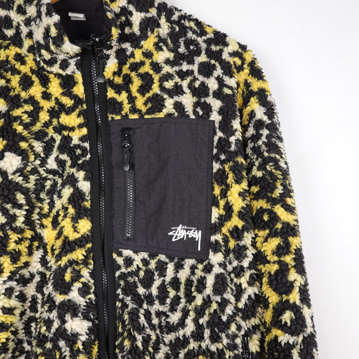 Stussy Reversible Leopard Sherpa Jacket - Size L
