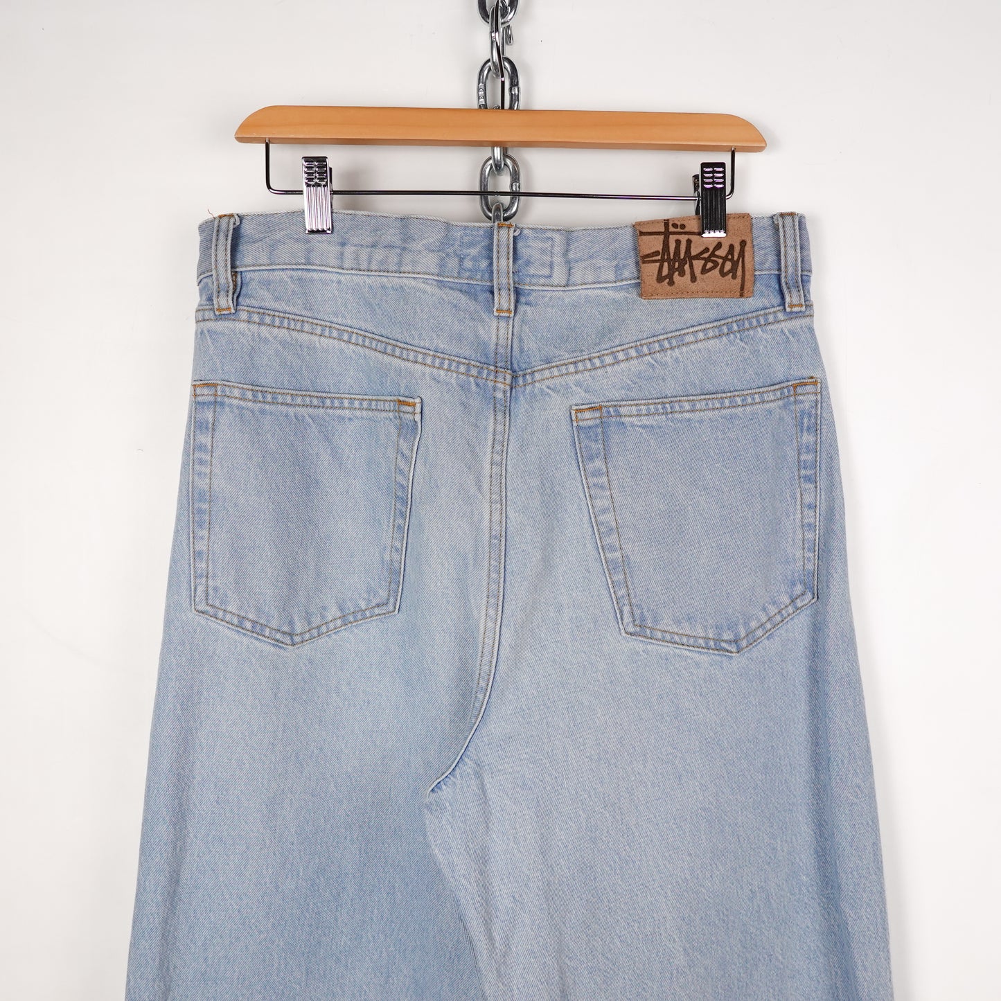 Stussy Relaxed Fit Light Wash Jeans - Size 32