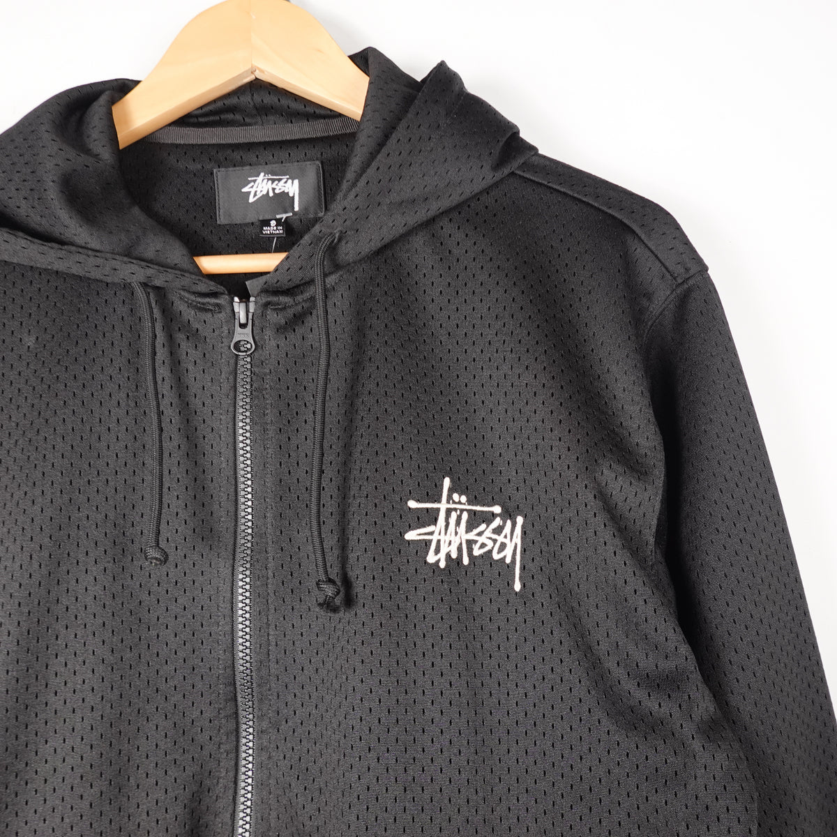 Stussy Mesh Zip Sweater - Size S