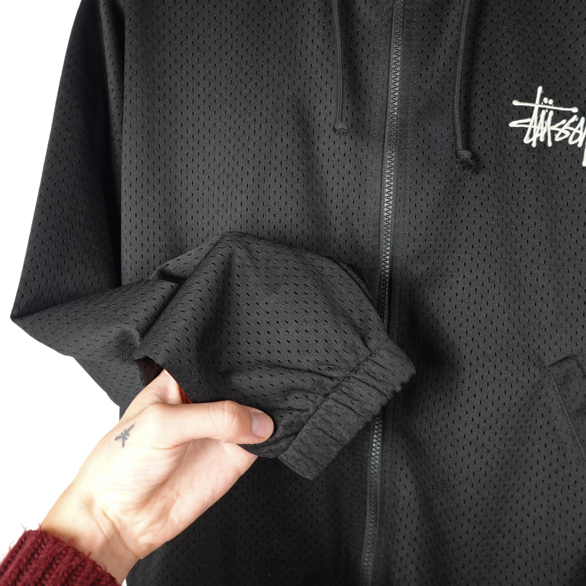 Stussy Mesh Zip Sweater - Size S