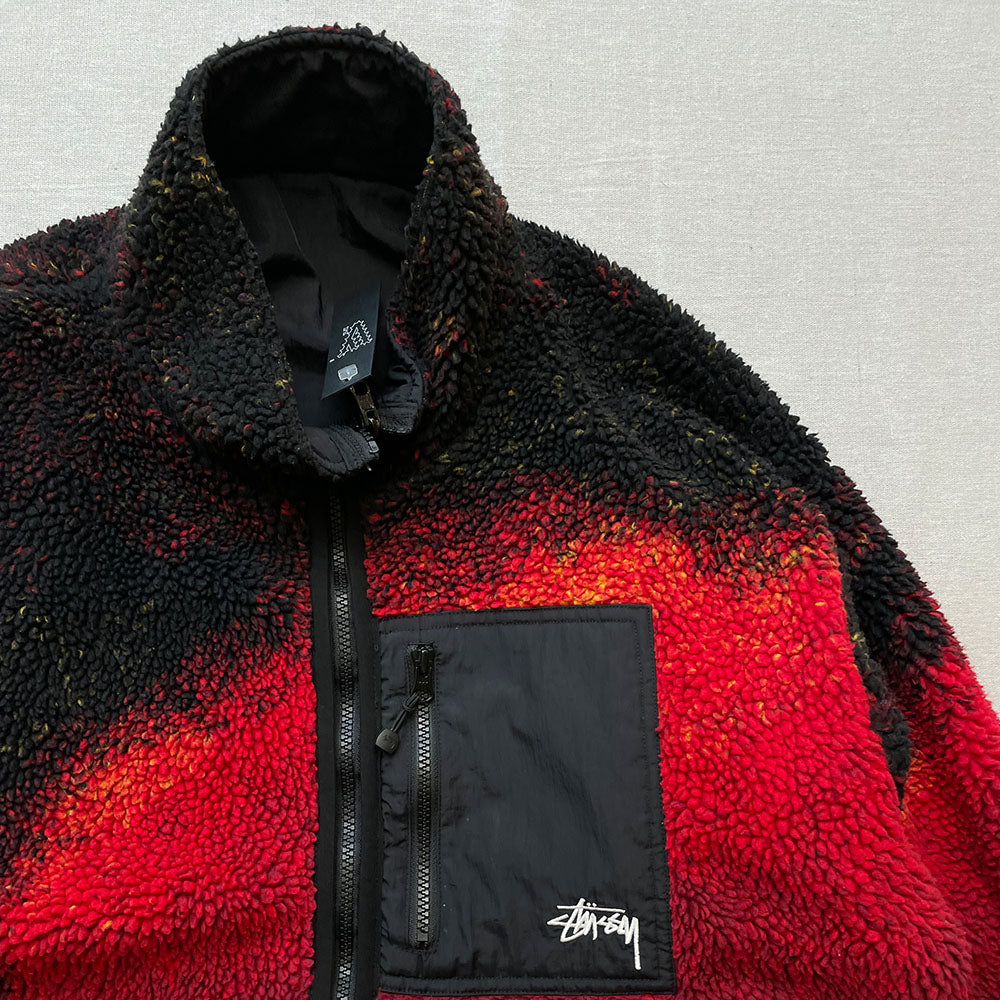 Stussy Sherpa Reversible Lava Jacket - Size XL