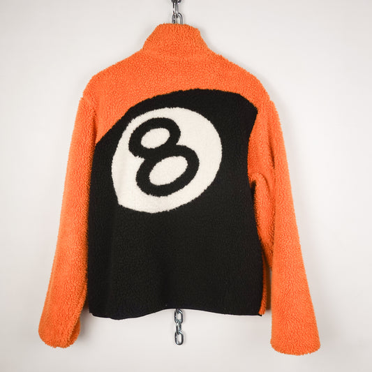 Stussy 8 Ball Sherpa Reversible Jacket - Size L