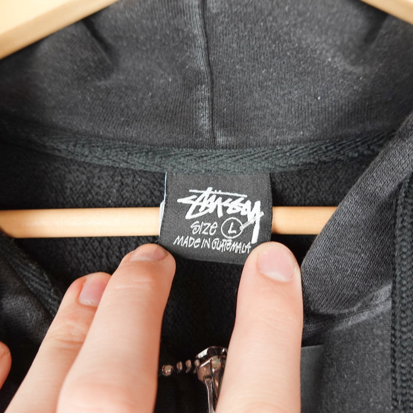 Stussy Shanghai Zip Up Hoodie - Size L