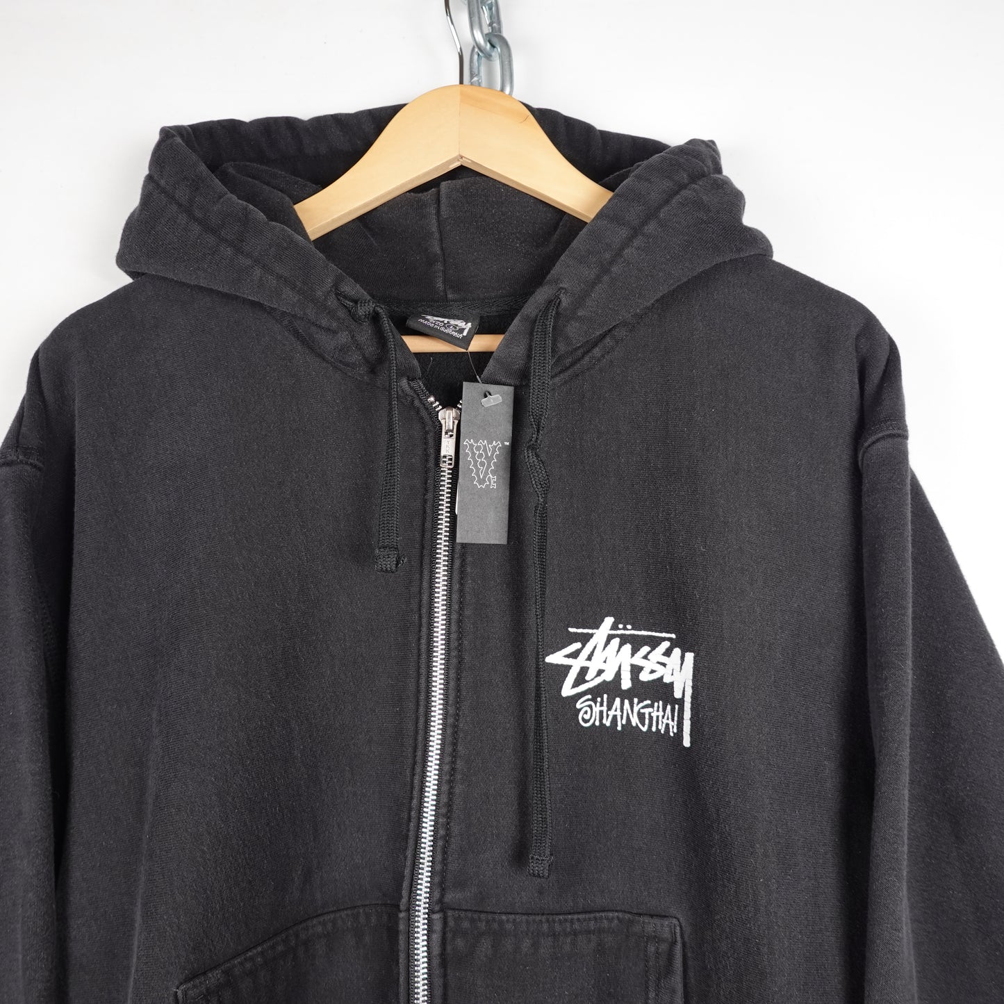 Stussy Shanghai Zip Up Hoodie - Size L