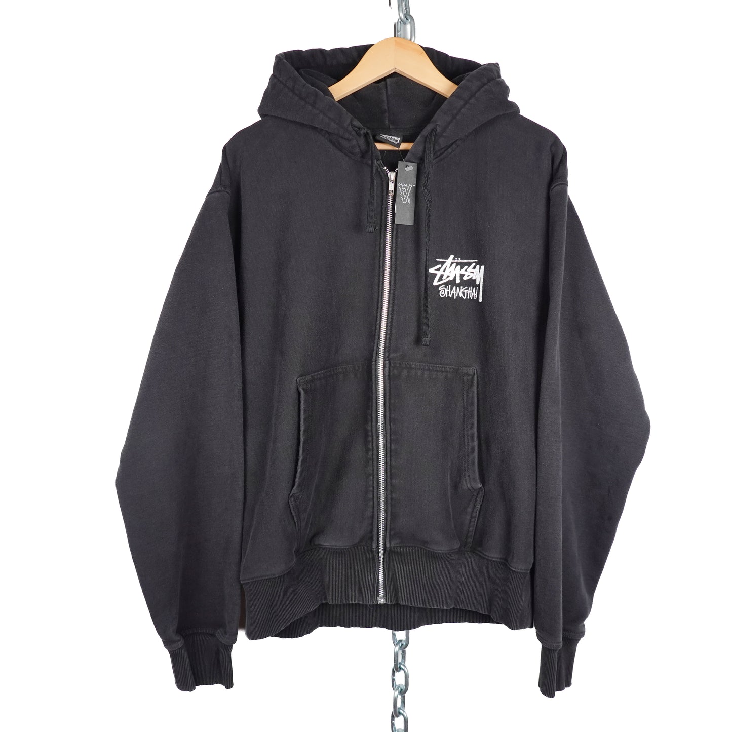 Stussy Shanghai Zip Up Hoodie - Size L