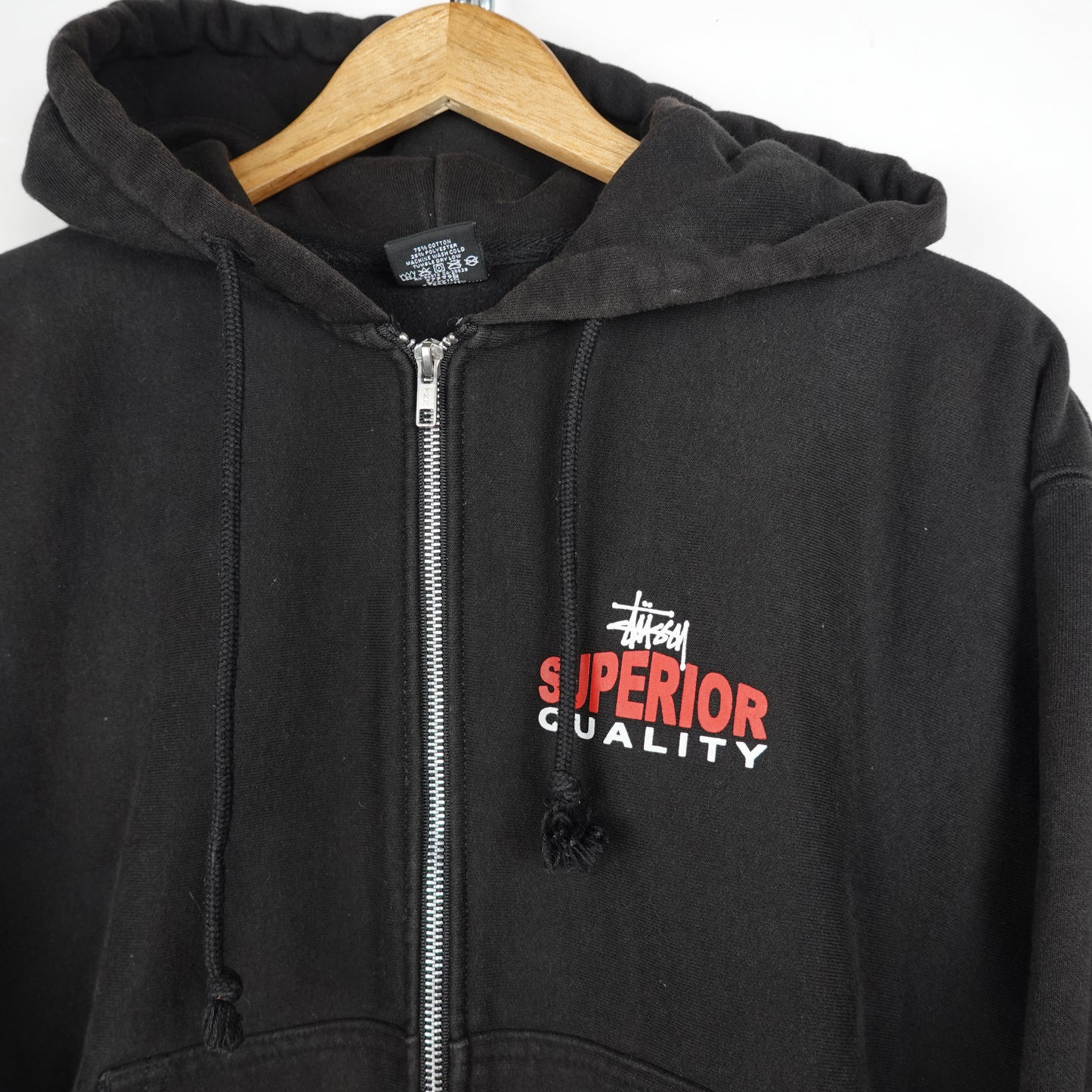Stussy Superior Quality Zip Up Hoodie - Size M
