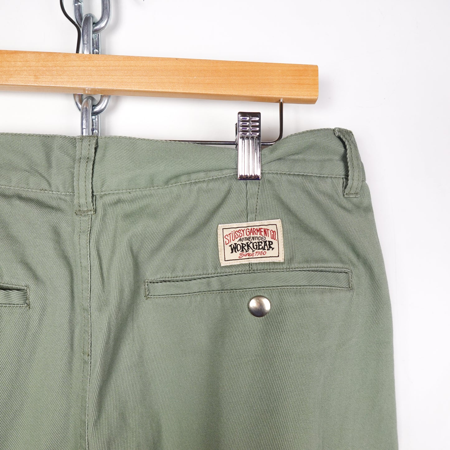 Stussy Green Work Pants - Size 32