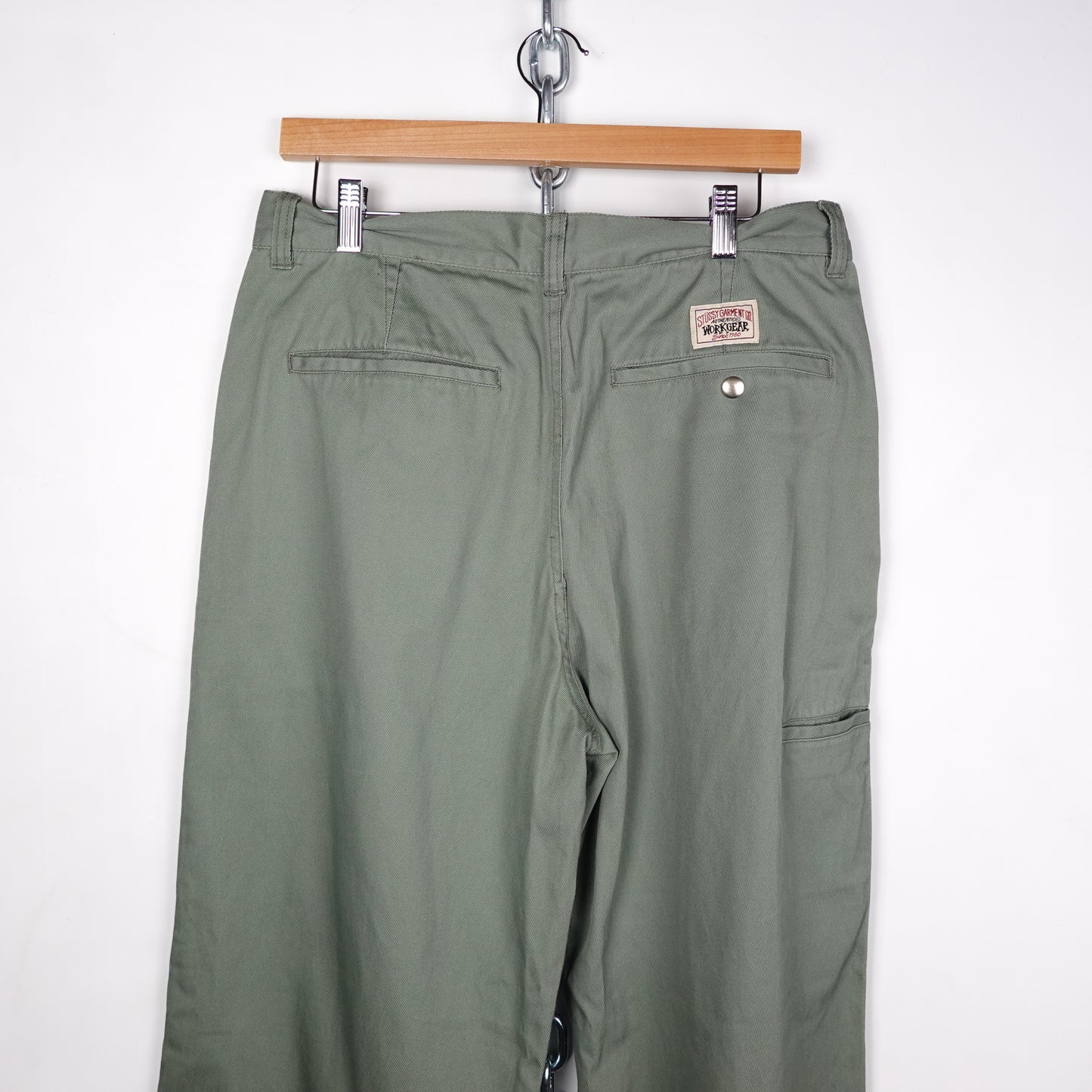 Stussy Green Work Pants - Size 32