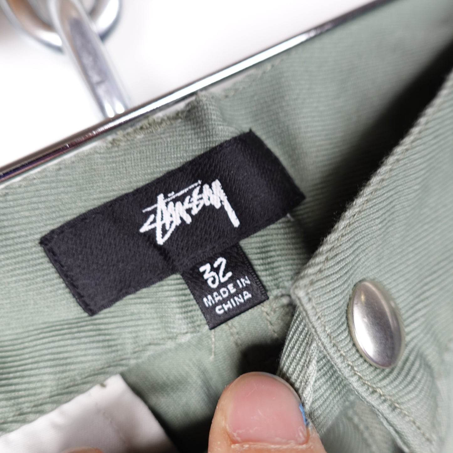 Stussy Green Work Pants - Size 32