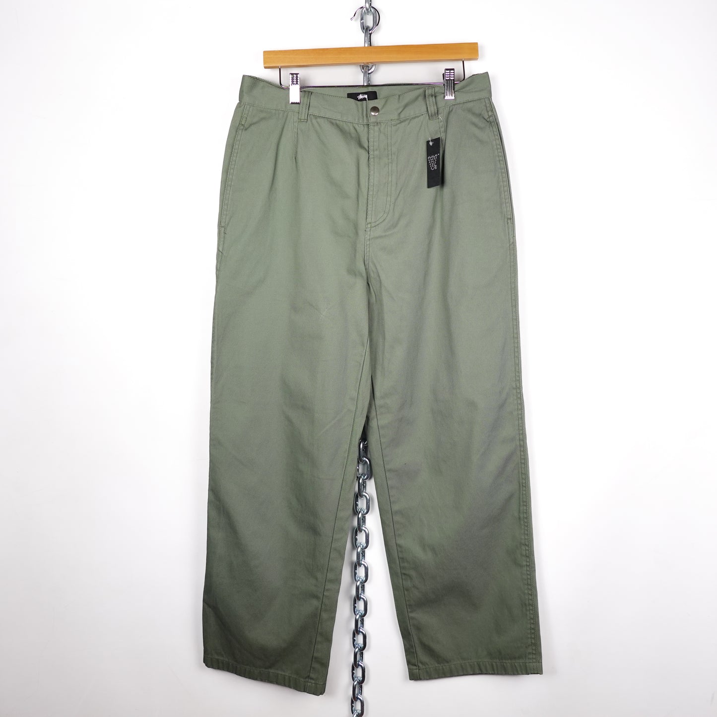 Stussy Green Work Pants - Size 32