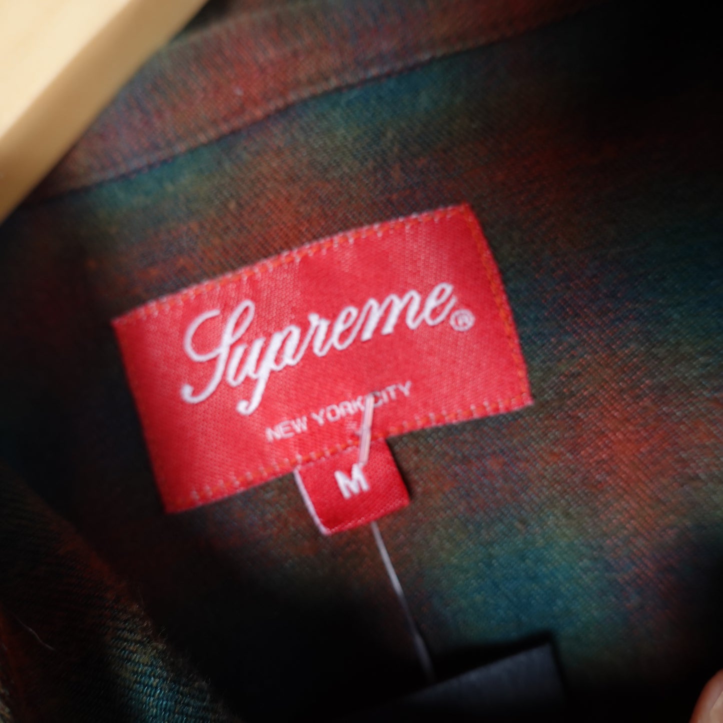 AW16 Supreme Shadow Plaid Flannel - Size M