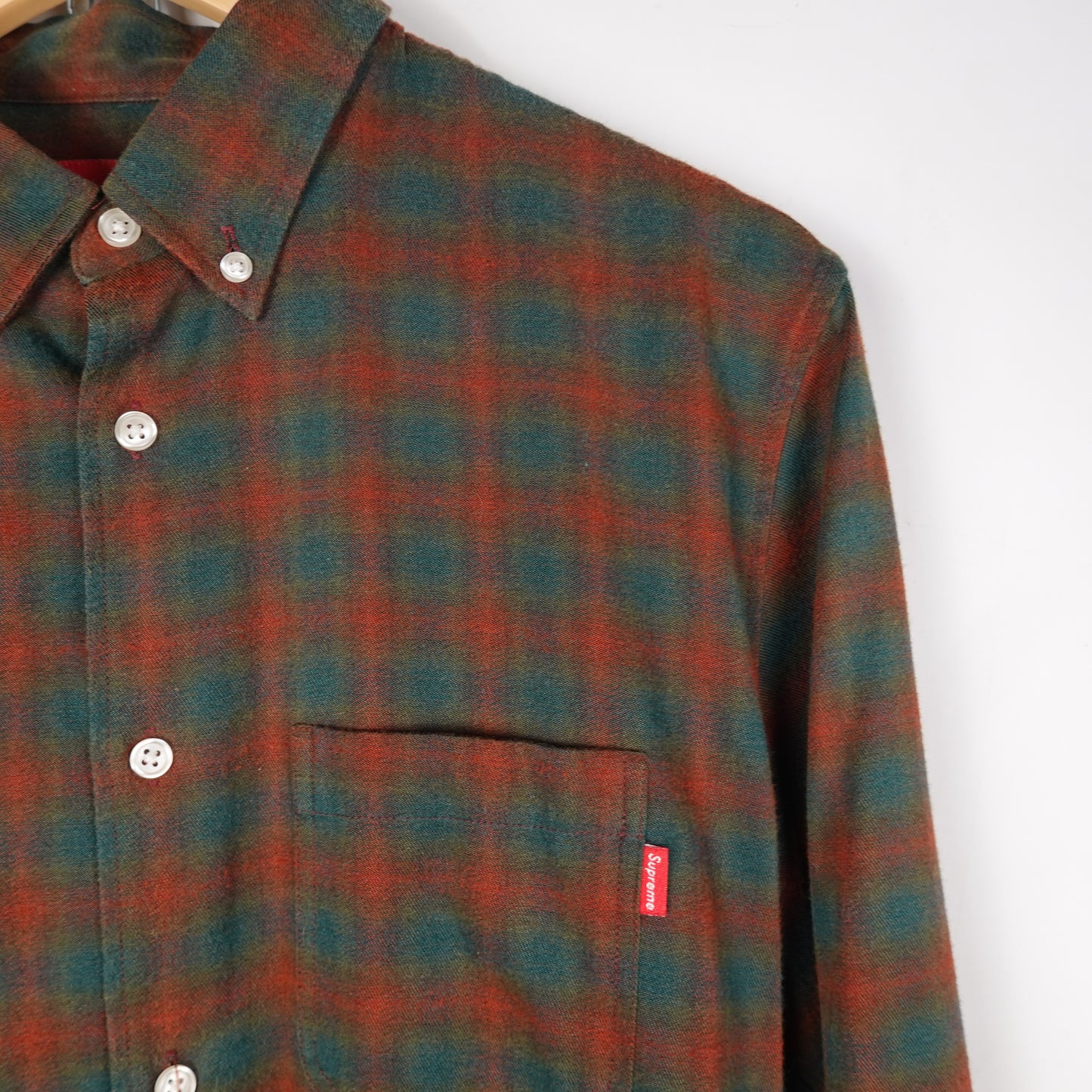 AW16 Supreme Shadow Plaid Flannel - Size M