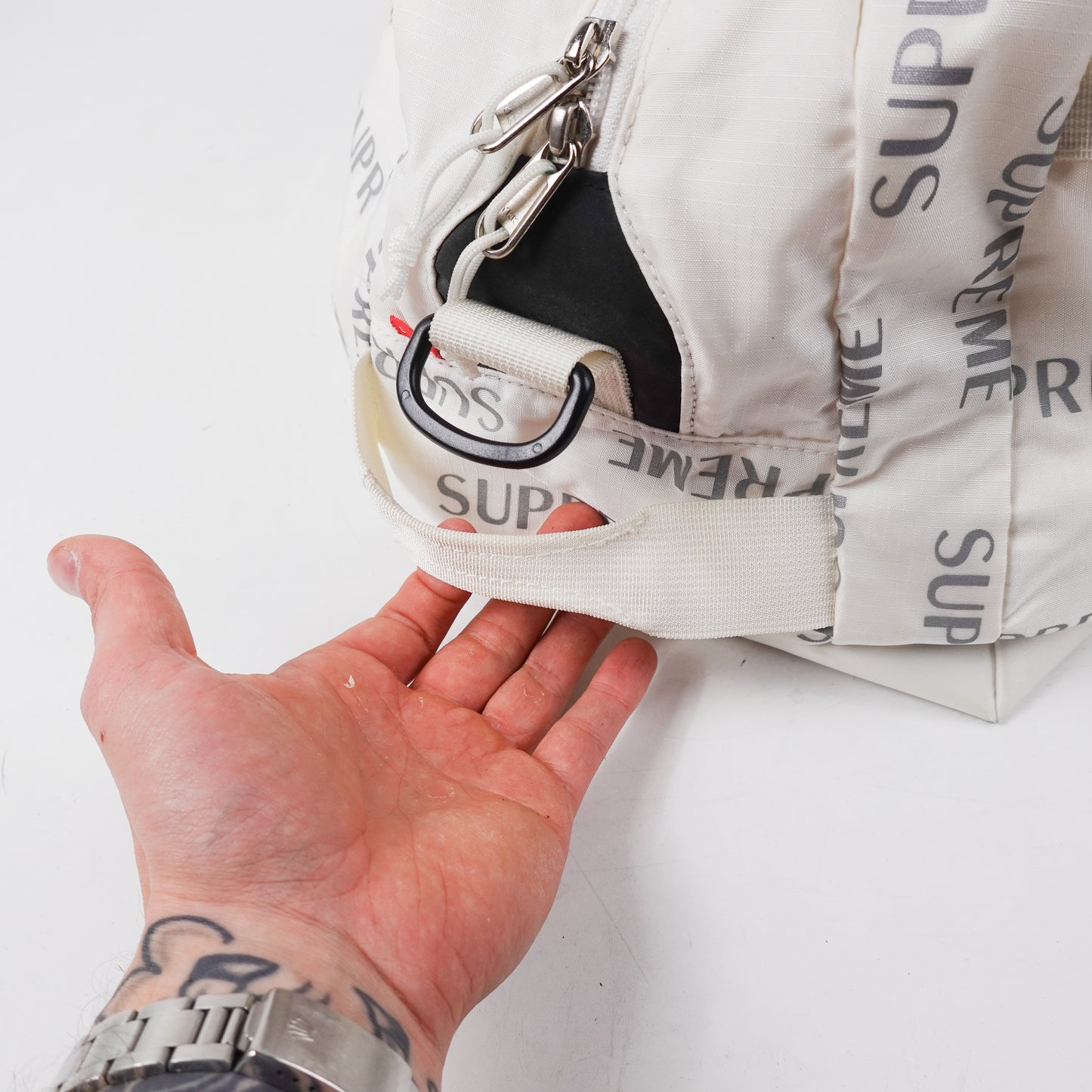 FW17 Supreme 3M Reflective Repeat Duffle Bag