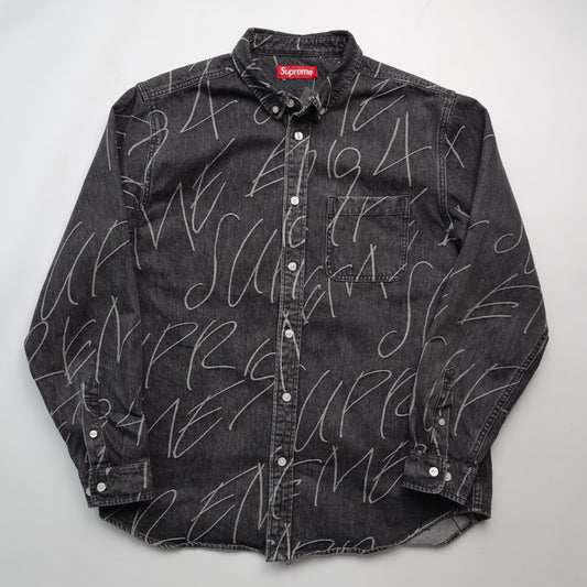 Supreme Handwriting Jacquard Button Up - Size L