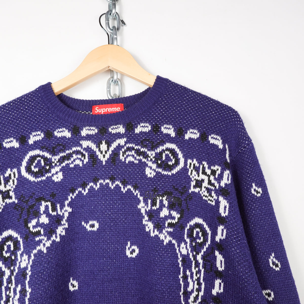 SS18 Supreme Paisley Knit Sweater - Size L