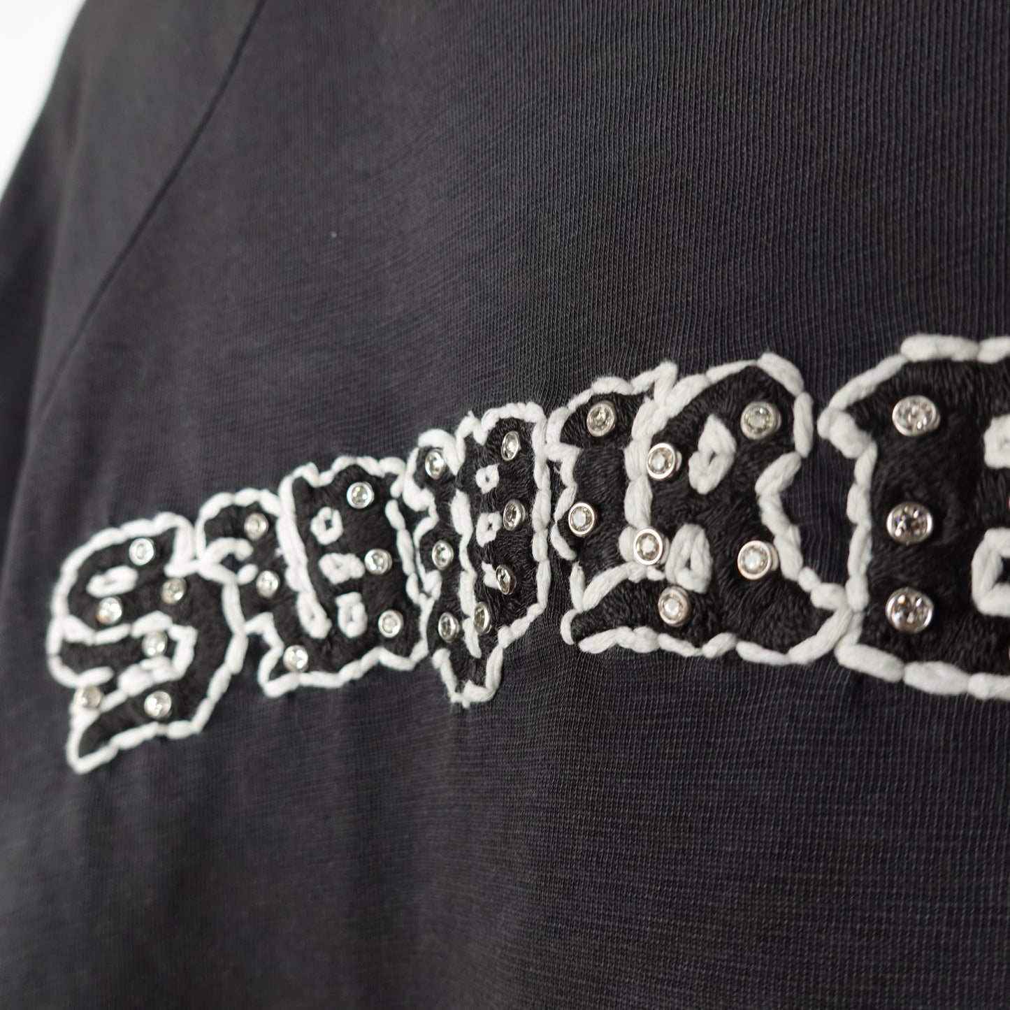 SS26 Supreme Rhinestone Raglan Tee - Size S