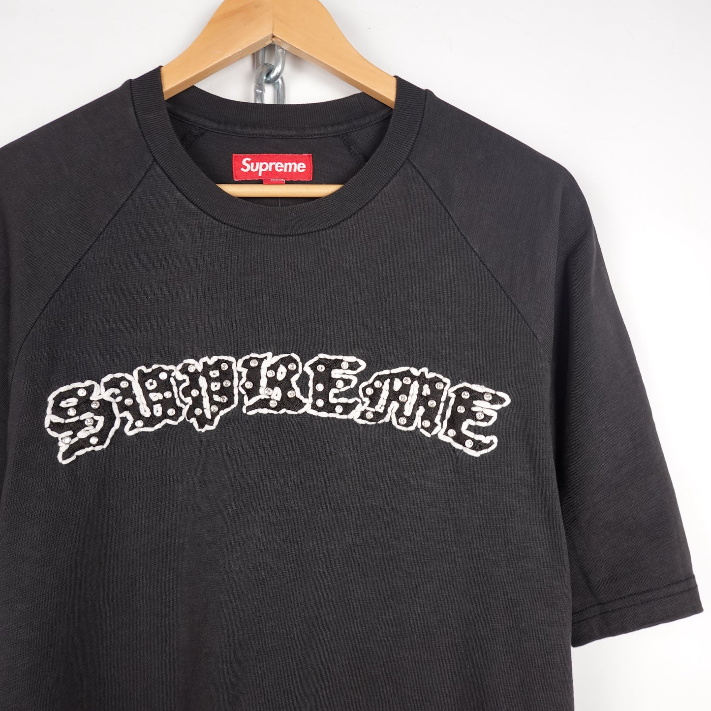 SS26 Supreme Rhinestone Raglan Tee - Size S