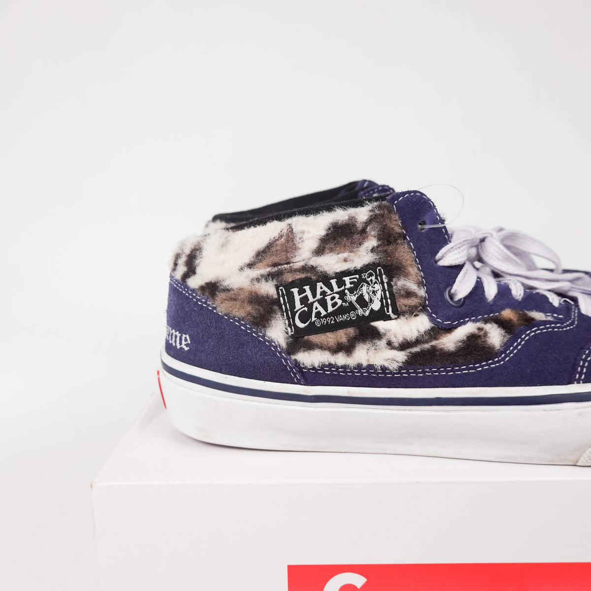 Supreme Vans Half Cab Leopard Navy - Size 8.5