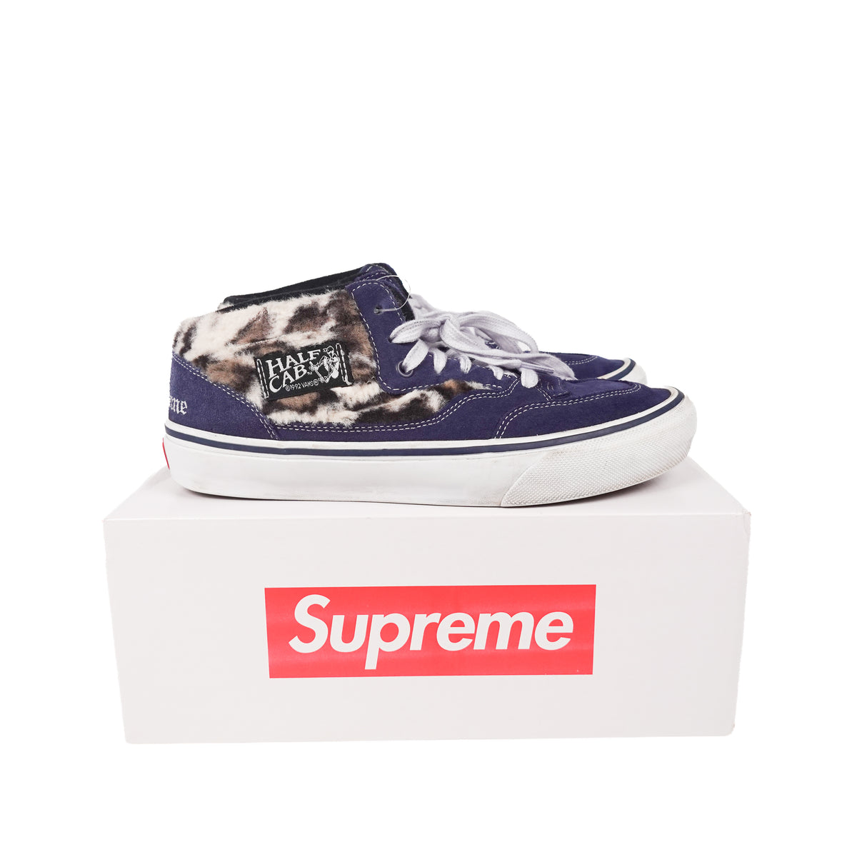 Supreme Vans Half Cab Leopard Navy - Size 8.5