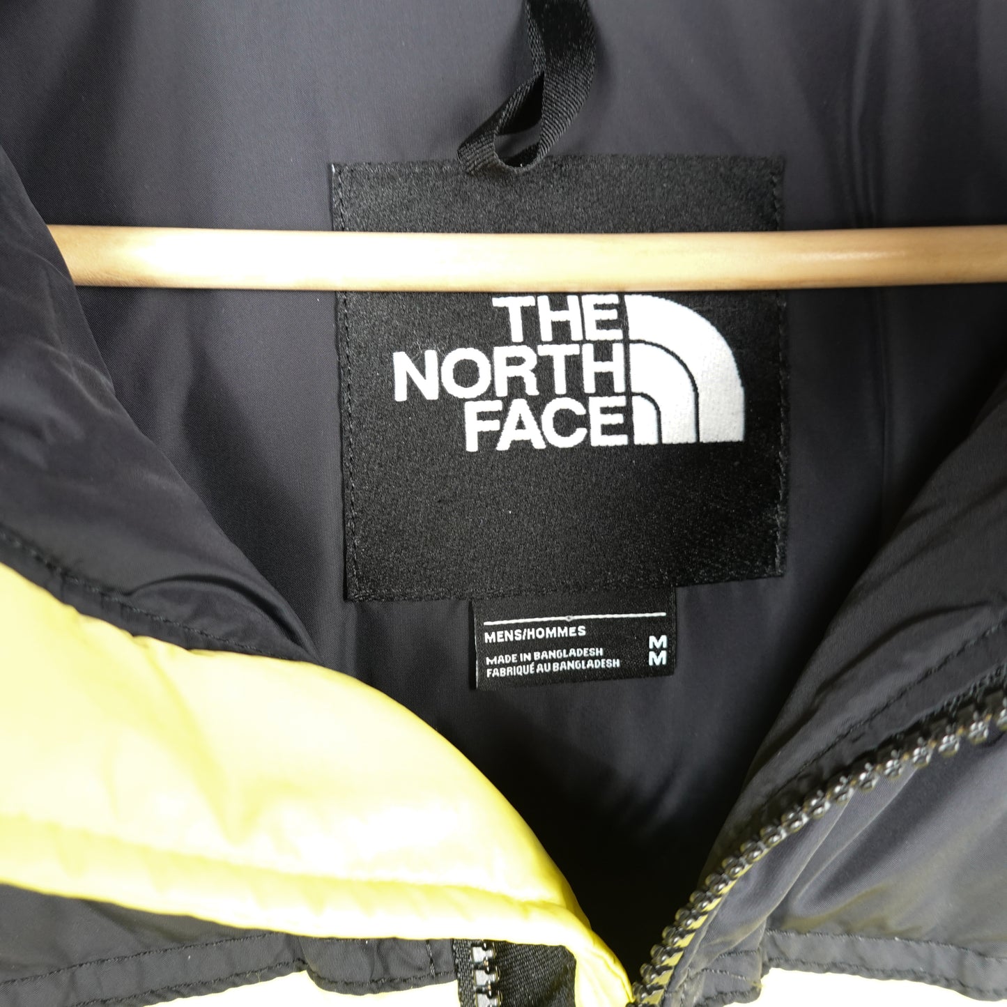 TNF Nuptse Yellow Puffer Jacket - Size M