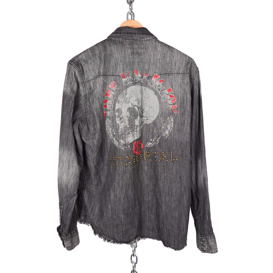 True Religion Pearl Snap Button up - Size M