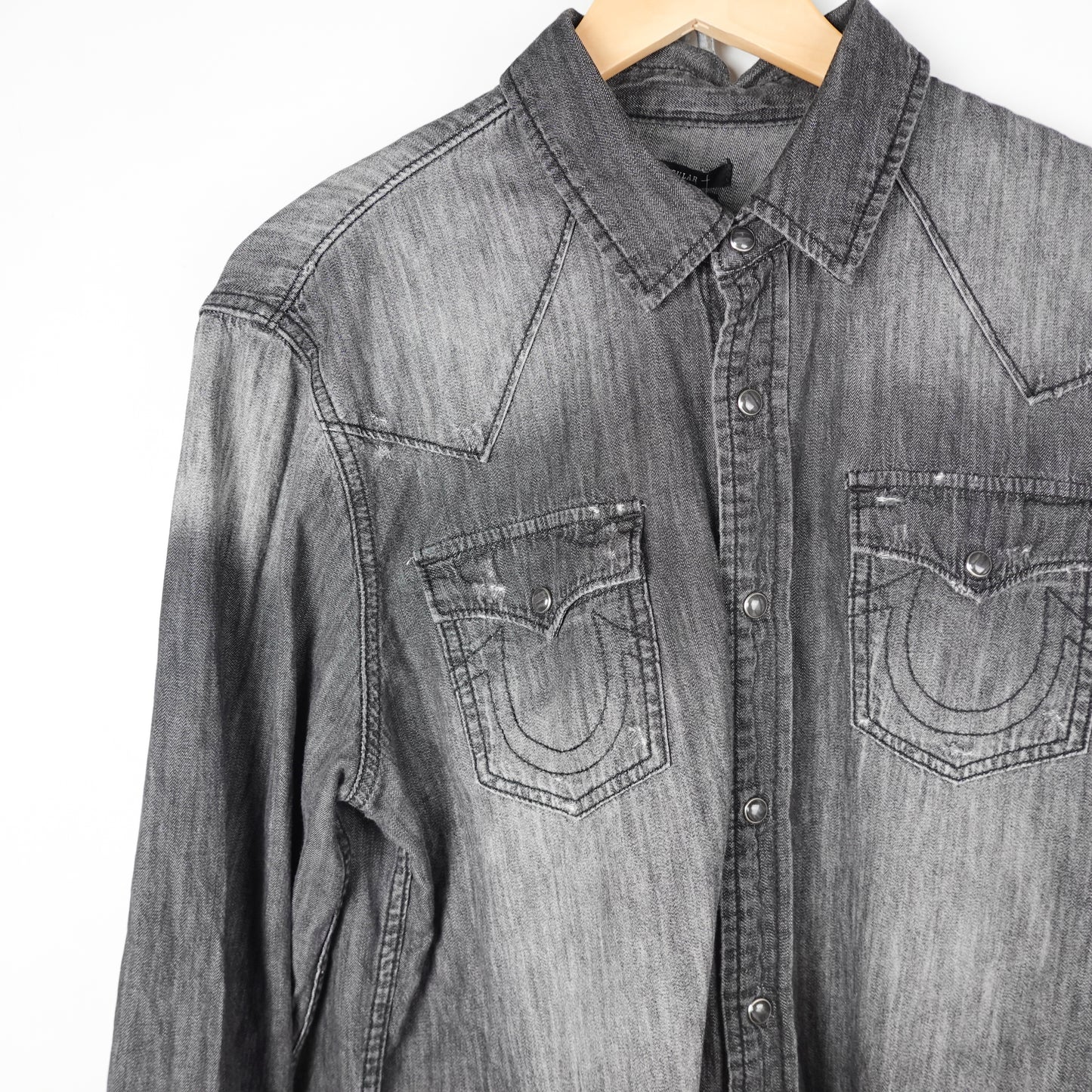 True Religion Pearl Snap Button up - Size M