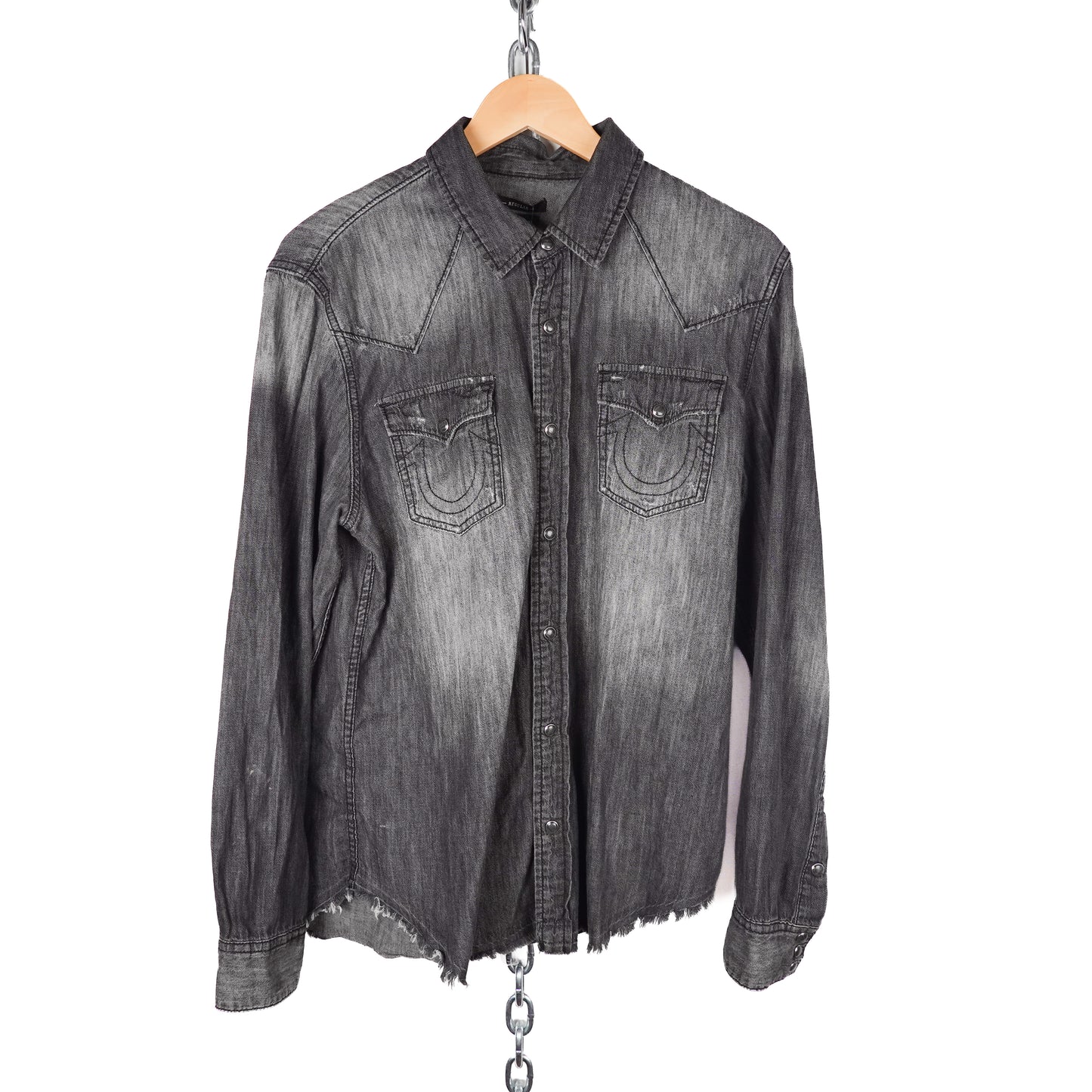 True Religion Pearl Snap Button up - Size M