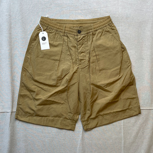 Universal Works / Pleated Track Short Recycled Nylon Tech Sand