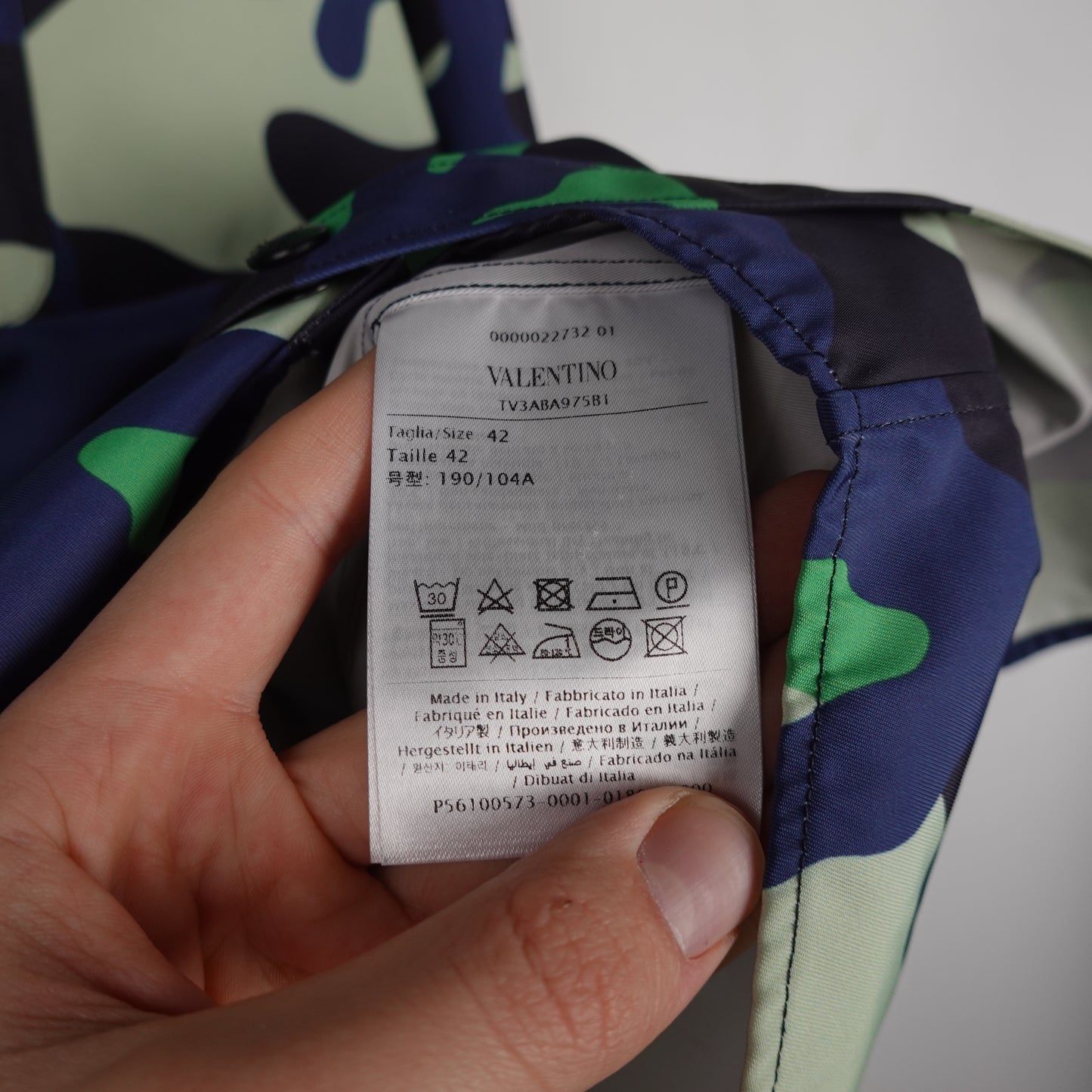 Valentino Camo Jacket - Size 42 Size Label