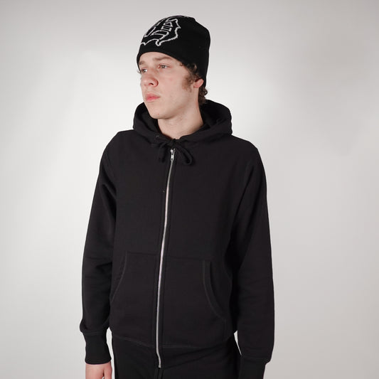 Victoria Vintage Classic Zip Black Hoodie