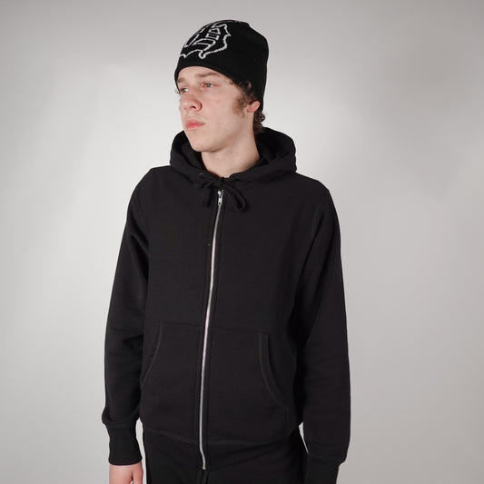 Victoria Vintage Classic Zip Black Hoodie