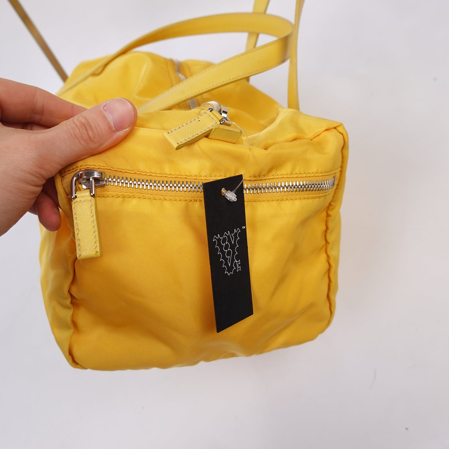 Prada Yellow Nylon Shoulder Bag