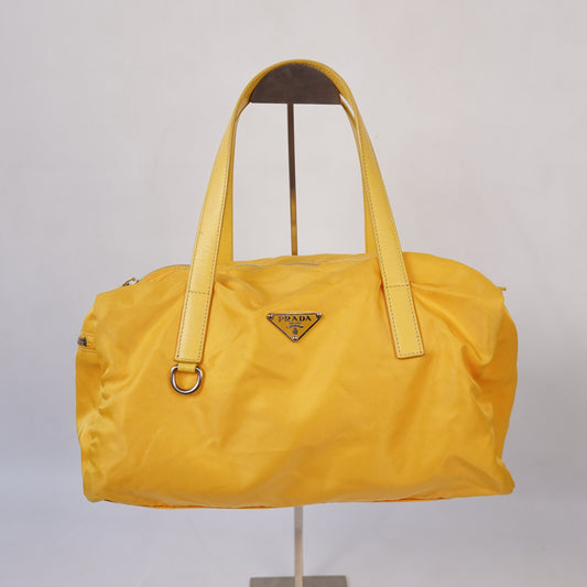 Prada Yellow Nylon Shoulder Bag