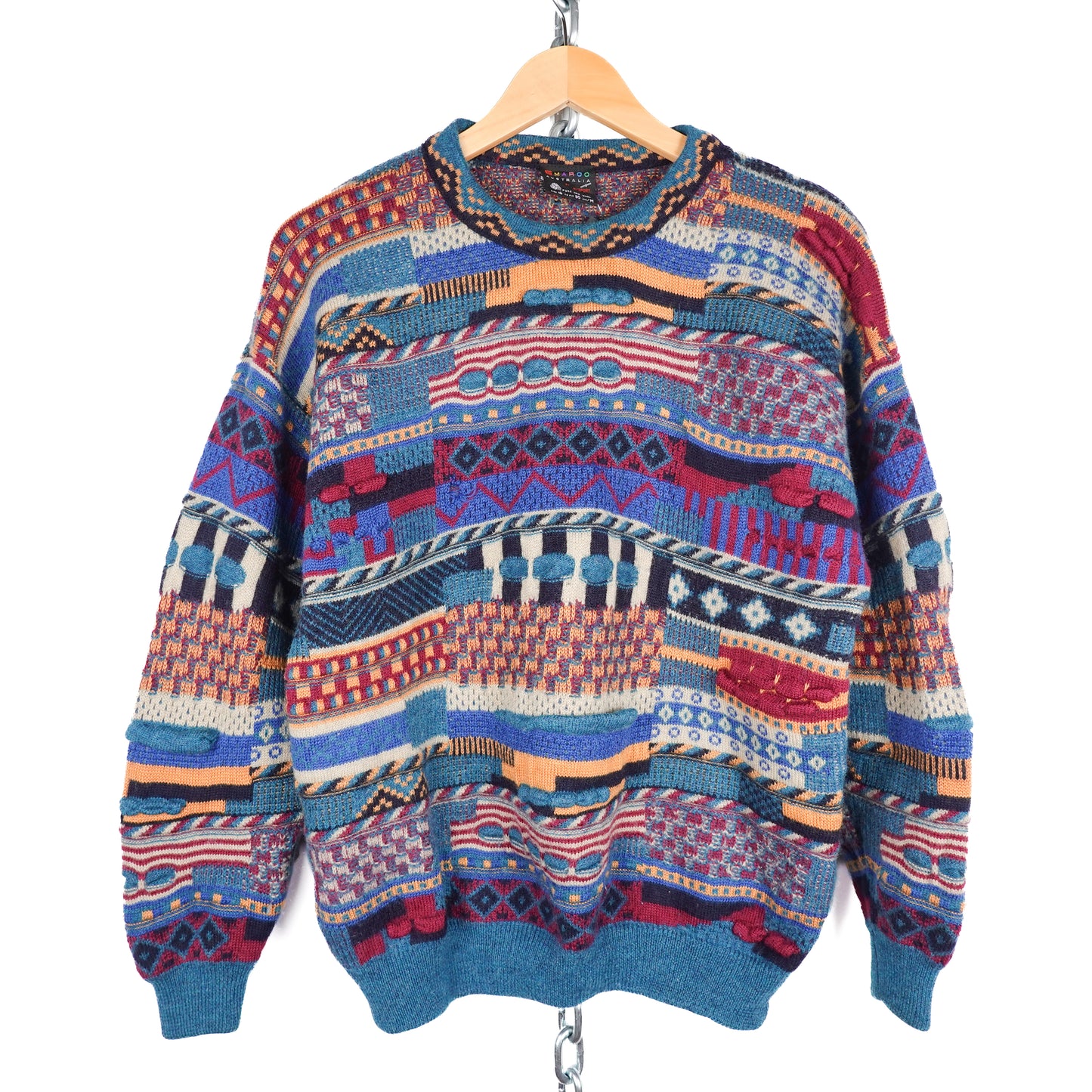1990s Emaroo Australia 3D Knit Sweater - Size M