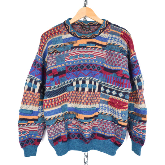 1990s Emaroo Australia 3D Knit Sweater - Size M
