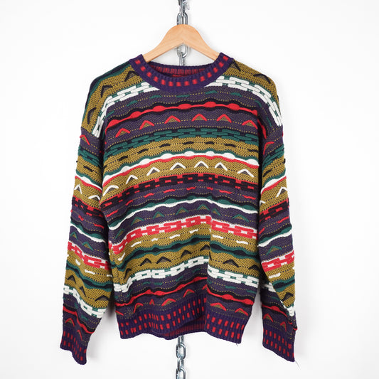 Vintage 3D Knit Sweater - Size L