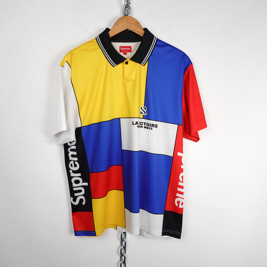 FW20 Supreme Colourblocked Soccer Polo - Size L