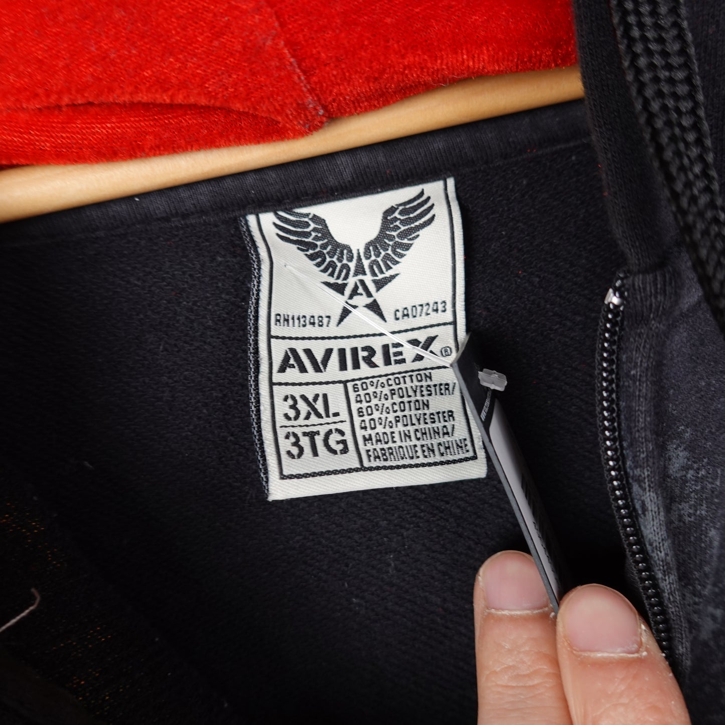 Avirex Zip Up Hoodie - Size XXXL