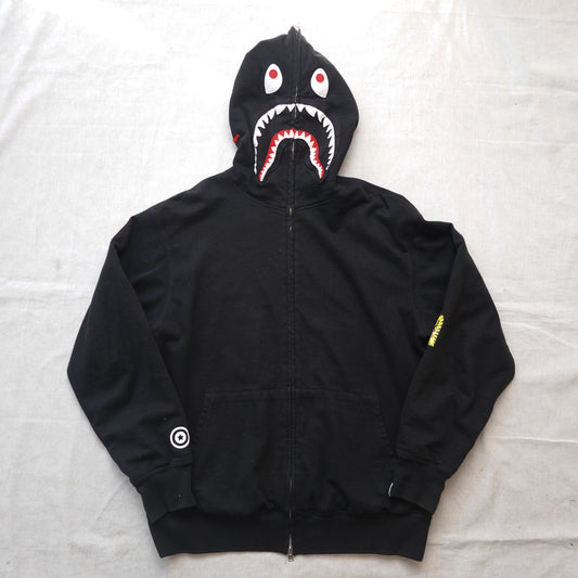 Bape PONR Shark Full Zip Hoodie - Size L