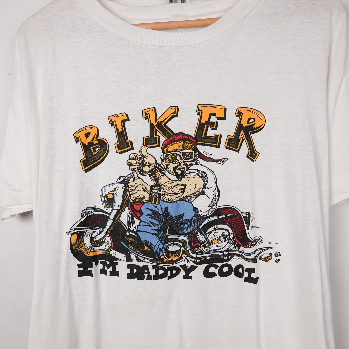 1990s Biker Daddy Cool Tee - Size L