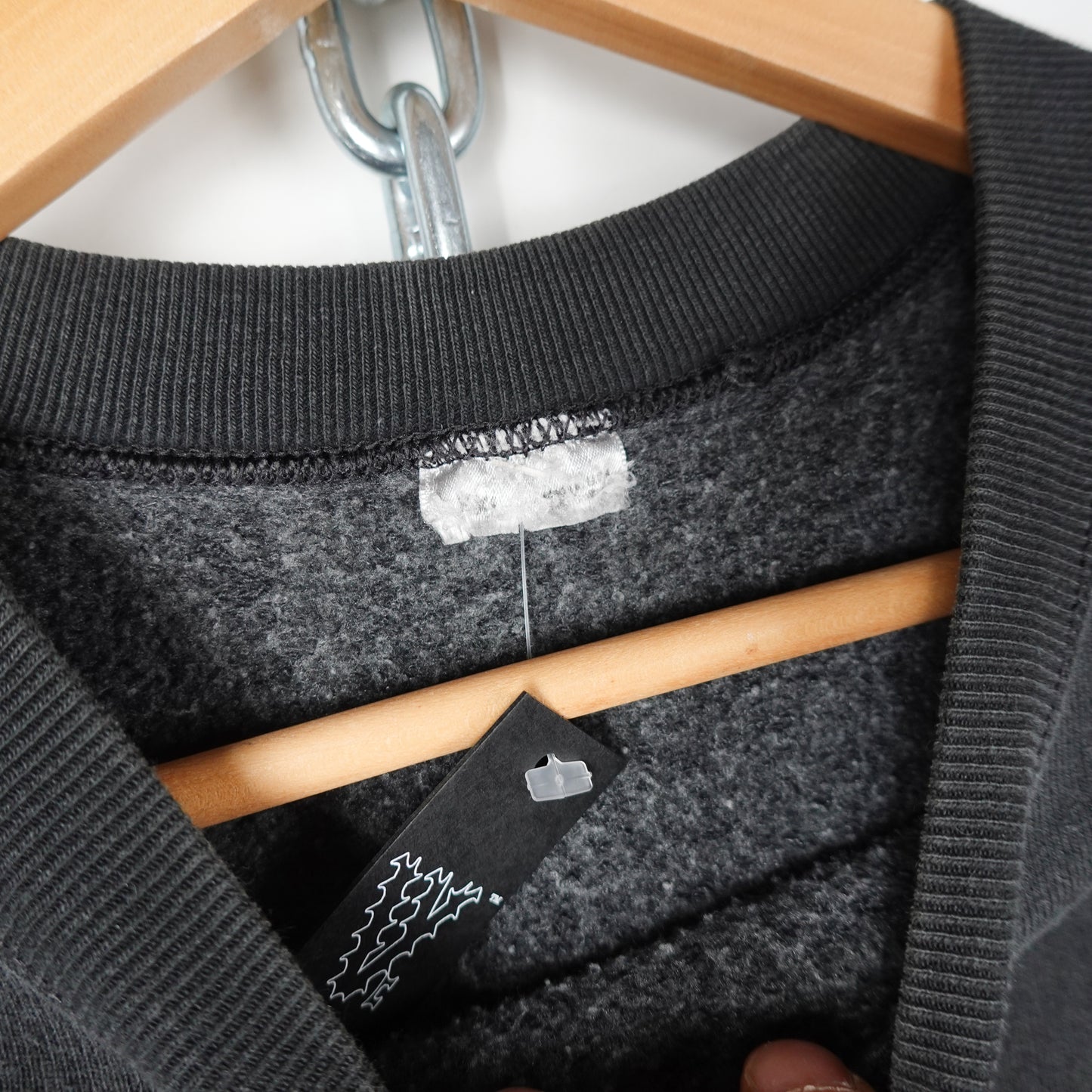 1990s Faded Black Crewneck - Size XXL