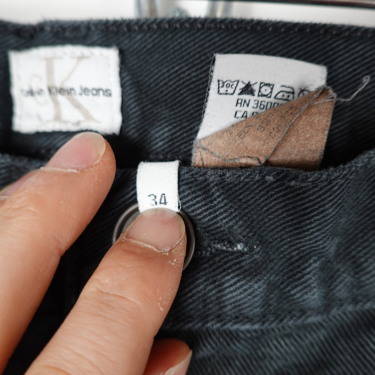 Calvin Klein Black Denim Pants - Size 32